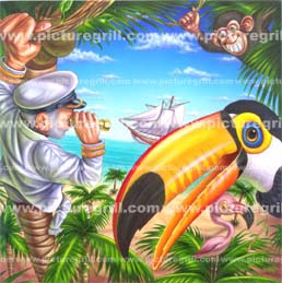 artist designs of tucan bird art