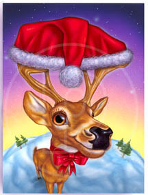 illustrator of reindeer christmas