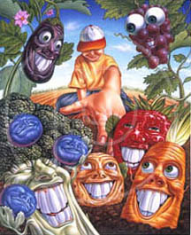 illustrators of garden vegetables art