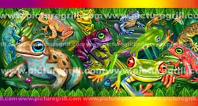 pattern artist of frog border art