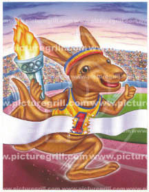 illustrator of kangaroo illustration and art