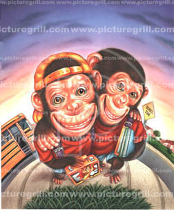 illustrator of monkey art