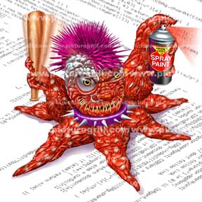 illustrations of punk monster art